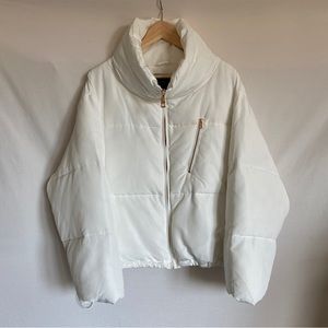 White puffer jacket